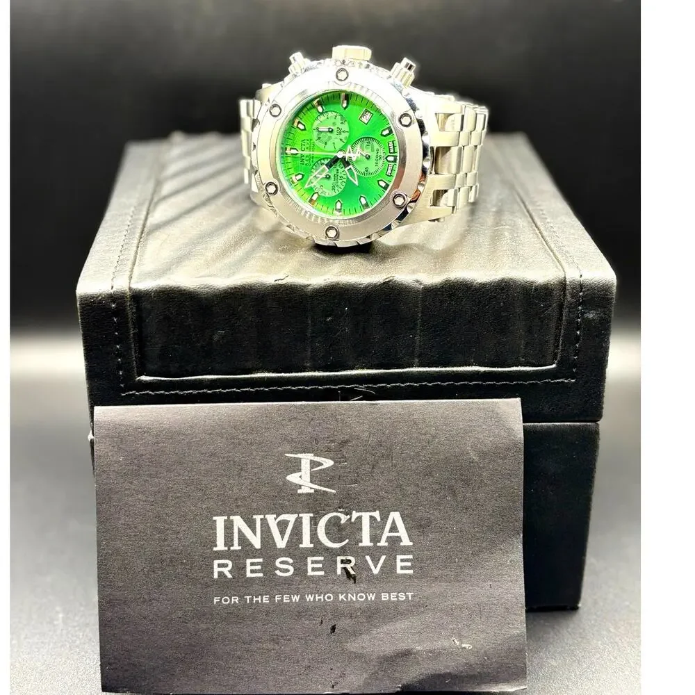 Invicta Reserve Collection 6188 Swiss Made Chronograph Green 53mm 500M Watch